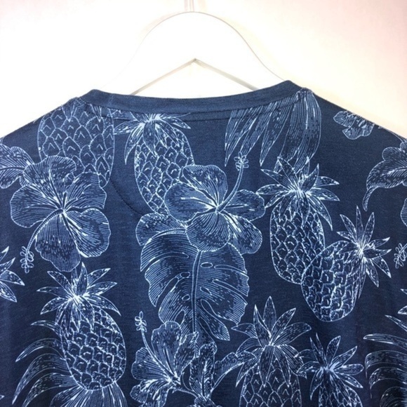 Tasso Elba Island Pacific Blue Tropical Short Sleeve T Shirt Size Large - Picture 10 of 11